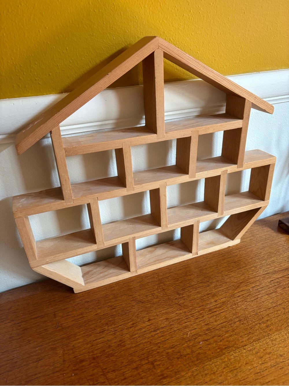Trinket shelf ship house ark vintage wooden trinket display shelf